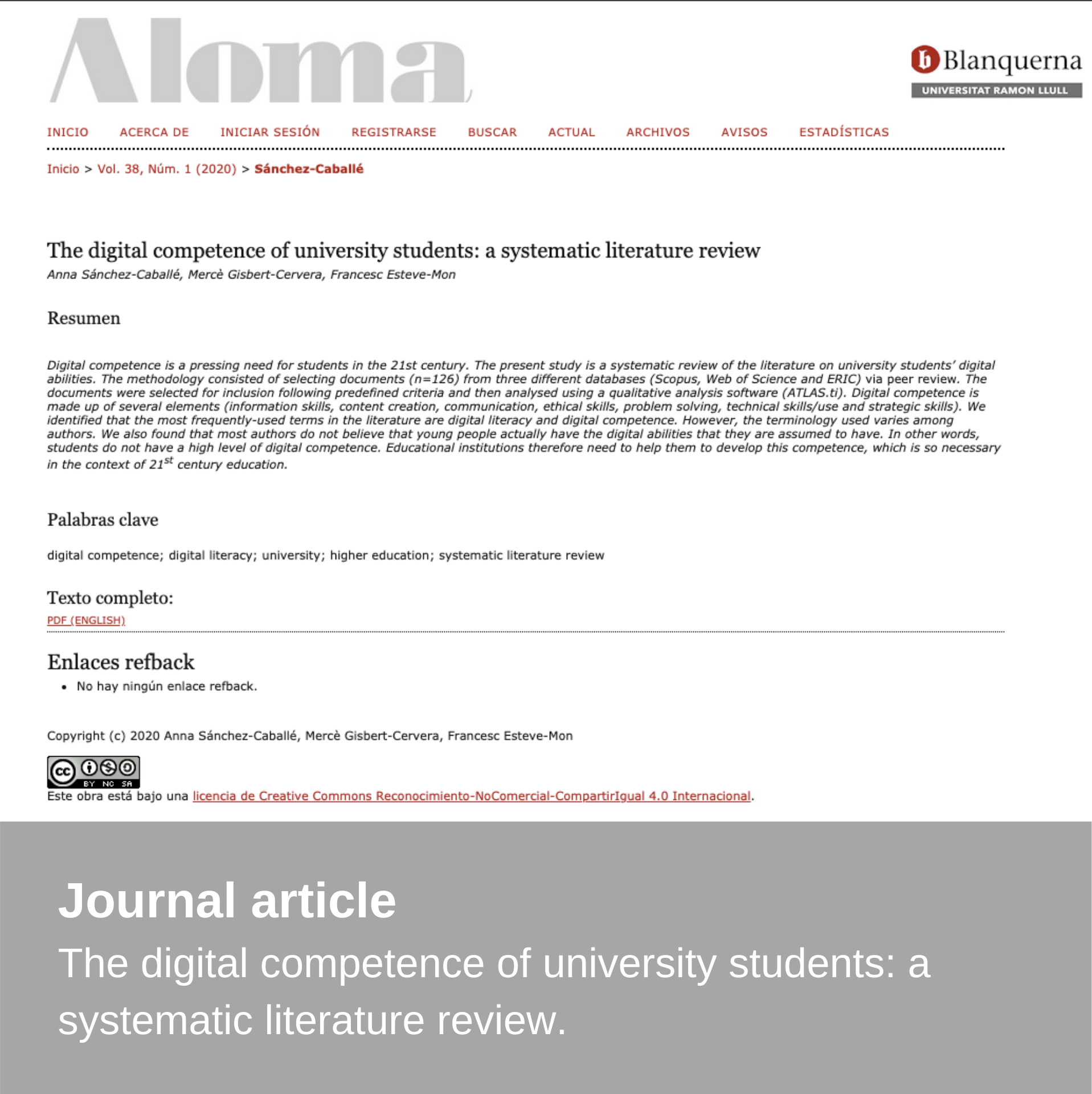 New publication – Aloma