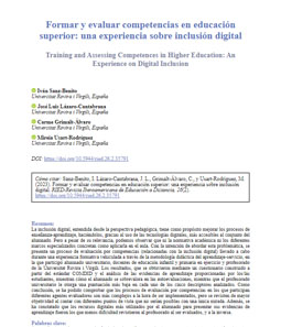 Formar y evaluar competencias en educación superior: una experiencia sobre inclusión digital