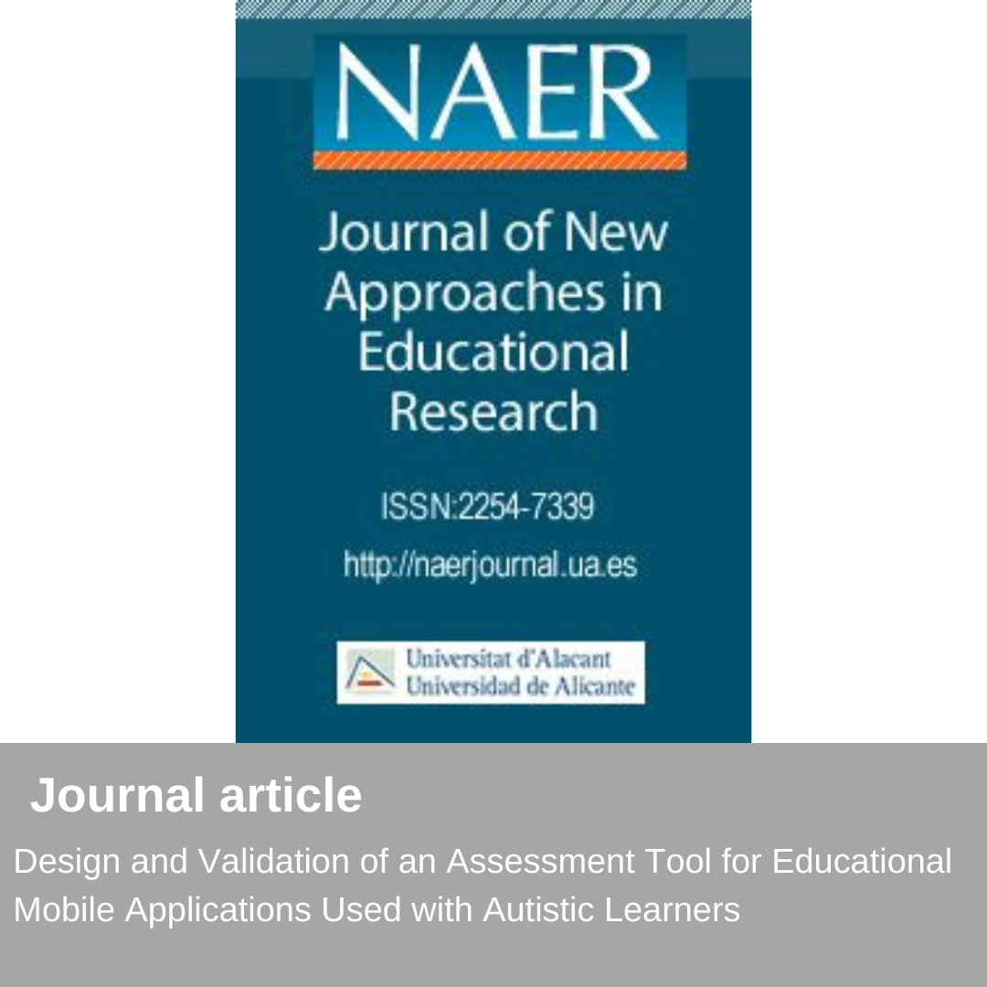 NEW PUBLICATION - JOURNAL OF NEW APPROACHES IN EDUCATIONAL RESEARCH