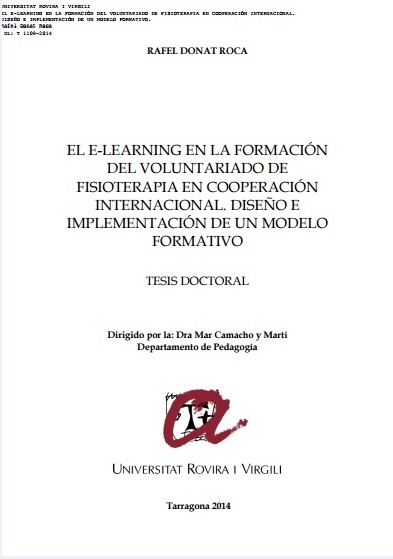 El E-Learning en la formación del voluntariado de fisioterapia en cooperación internacional. Diseño e implementación de un modelo formativo