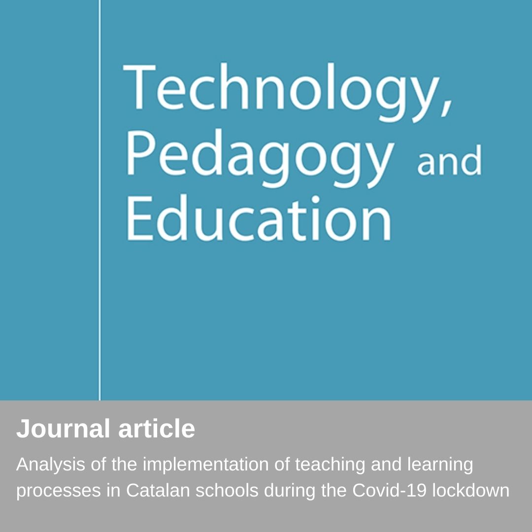 Nova publicació - Analysis of the implementation of teaching and learning processes in Catalan schools during the Covid-19 lockdown
