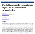 Digital learners: la competencia digital de los estudiantes universitarios