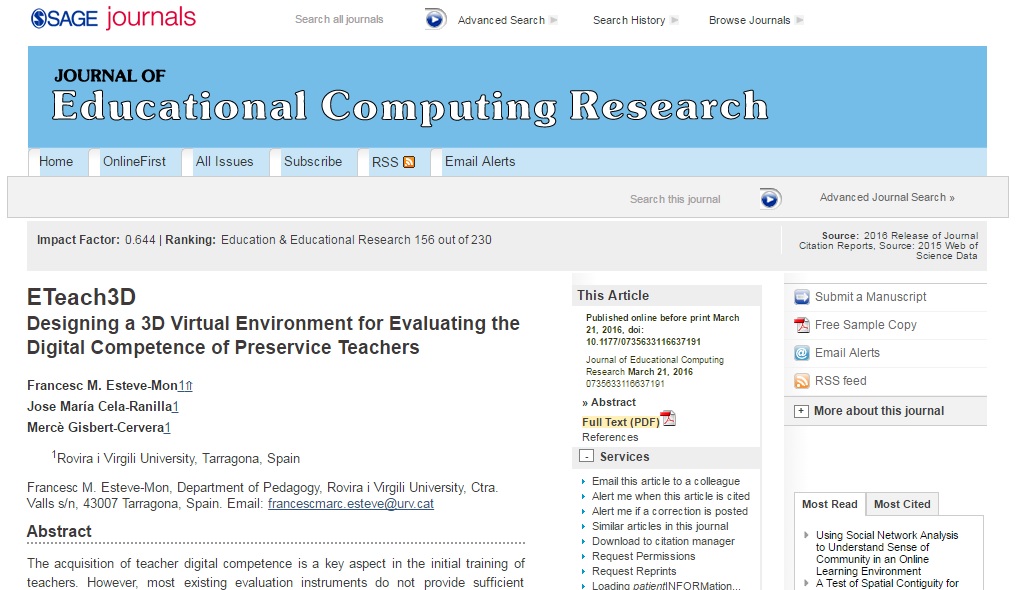 ETeach3D: Designing a 3D virtual environment for evaluating the digital competence of preservice teachers