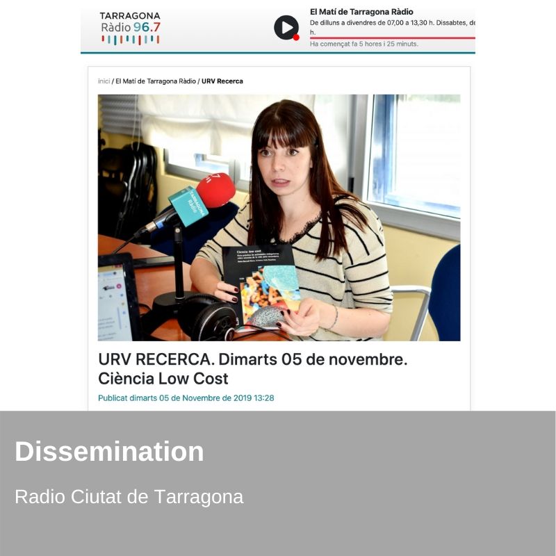 Divulgació - Entrevista Ràdio Ciutat de Tarragona