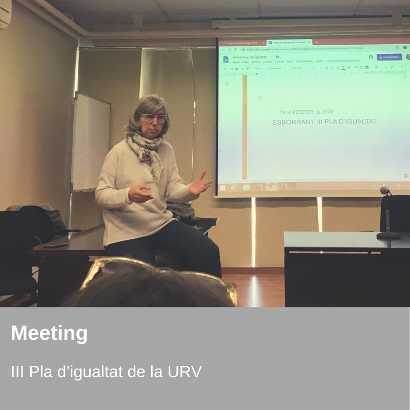 Reunió - III Pla d’Igualtat de la URV