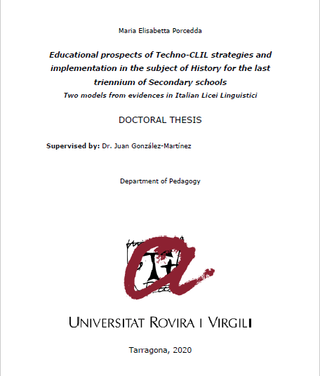 Educational prospects of Techno-CLIL strategies and implementation in the subject of History for the last triennium of Secondary schools. Two models from evidences in Italian Licei Linguistici ﻿