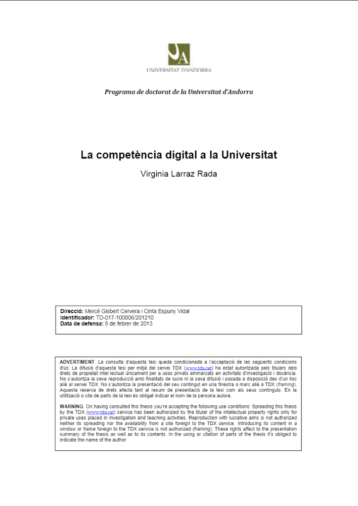 La competència digital a la Universitat